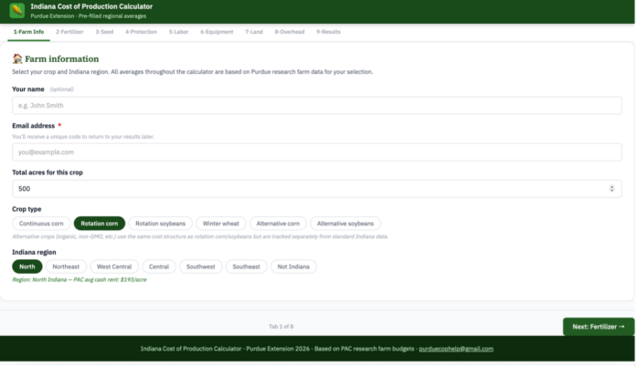 New Tool Helps Indiana Farmers Calculate True Cost of Productio
